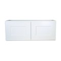 Design House RTA 24x12x12" Shaker Style Kitchen Bridge Wall Cabinet 2-Door, Wht 543264